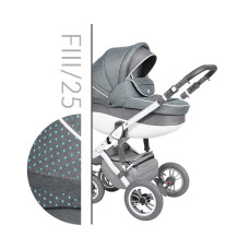 Luxusní kombinovaný kočárek + rukávník v barvě ZDARMA  !!!    BABY-MERC FASTER STYLE III č. 25C